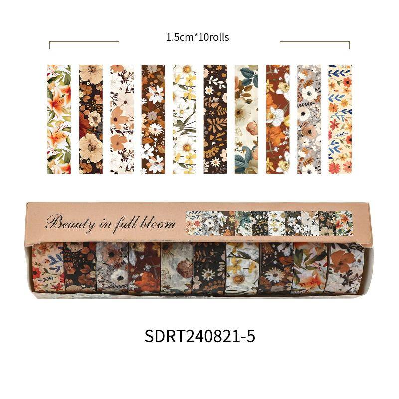 10 Rollen Vintage Blumen Washi Tapes Schönheit in voller Blüte Blumenmuster Klebepapier Masking Tape Dekorationsaufkleber 10 Rollen Vintage Blumen Washi Tapes Schönheit in voller Blüte Blumenmuster Klebepapier Masking Tape Dekorationsaufkleber von Joom DACH