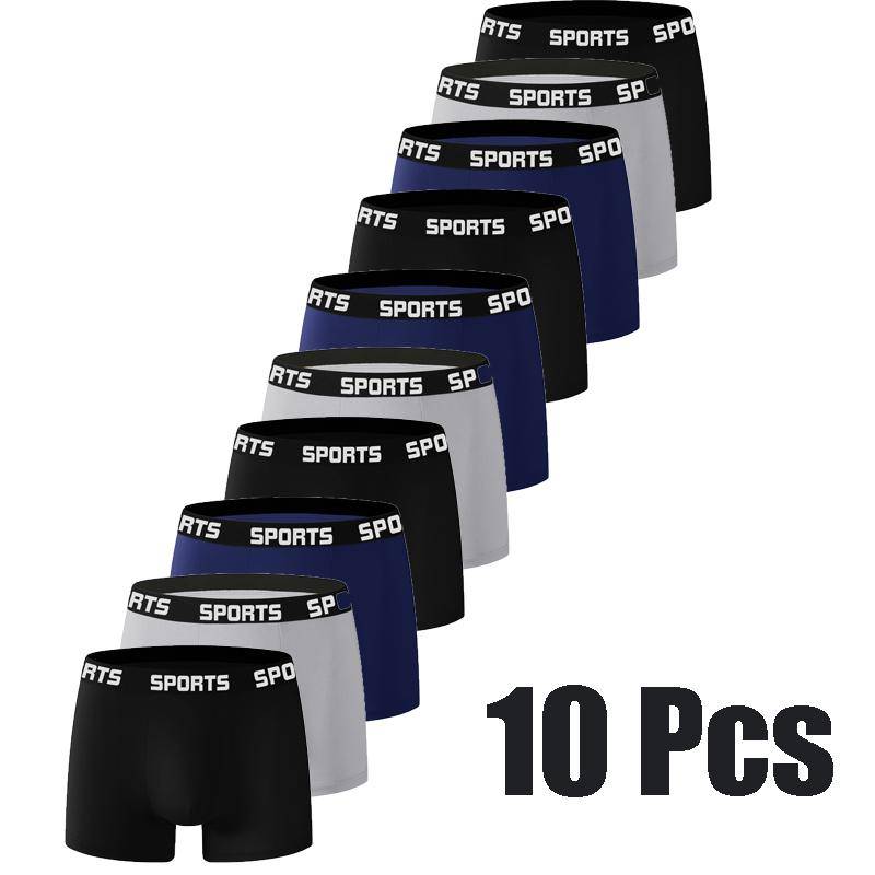 10 STÜCK Herren SPORT Boxershorts Unterwäsche Komfort Trend Slips Mann Einfache Atmungsaktive Unterhosen 2XL von Joom DACH