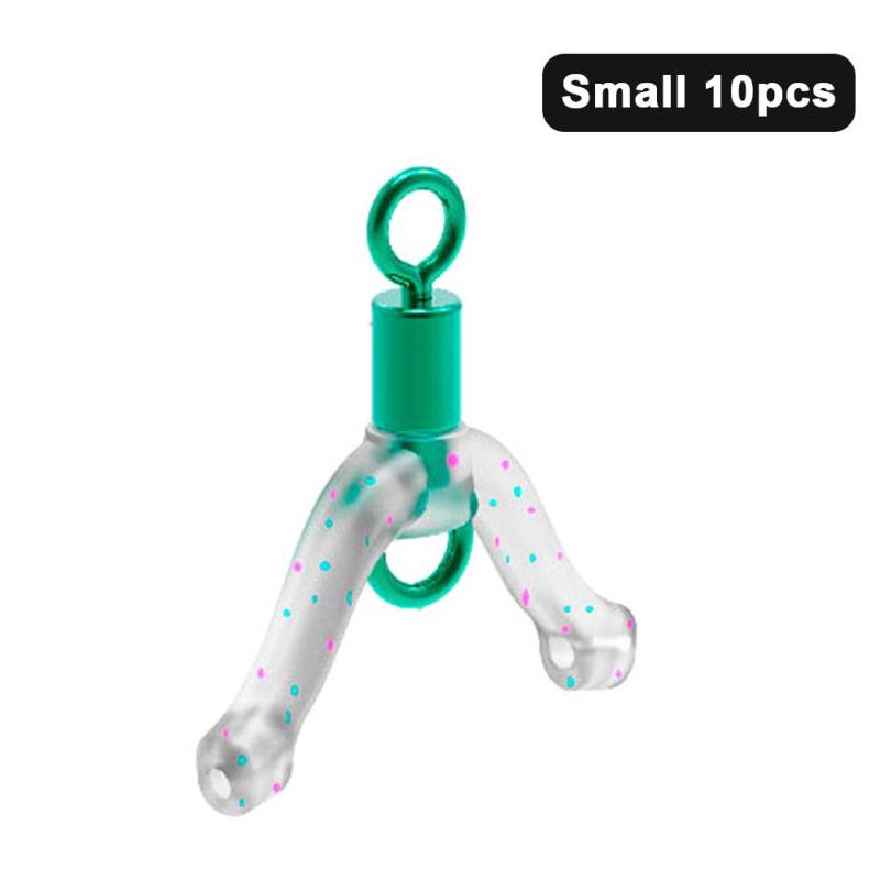 10 STÜCKE Anti-Wicklung Entladen Silikagel Acht Schleife Sub Draht Stecker Hohe Elastische Gabel Angelausrüstung Zubehör Small 10pcs von Joom DACH