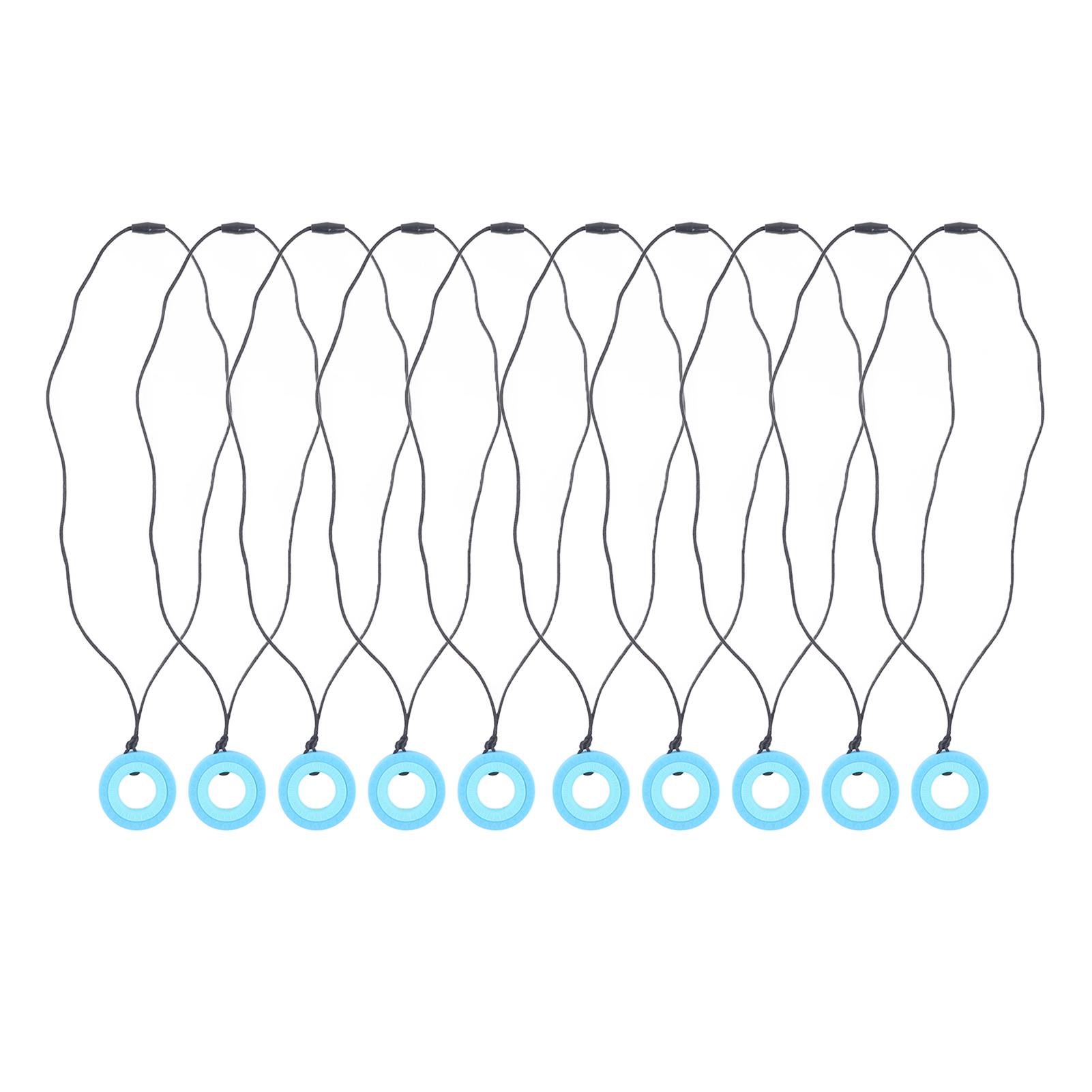 10 STÜCKE Kausensorische Halskette Sicher Weiches Silikon Zähneknirschen Kinder Kauen Anhänger Halskette Dunkel dunkelblaue von Joom DACH