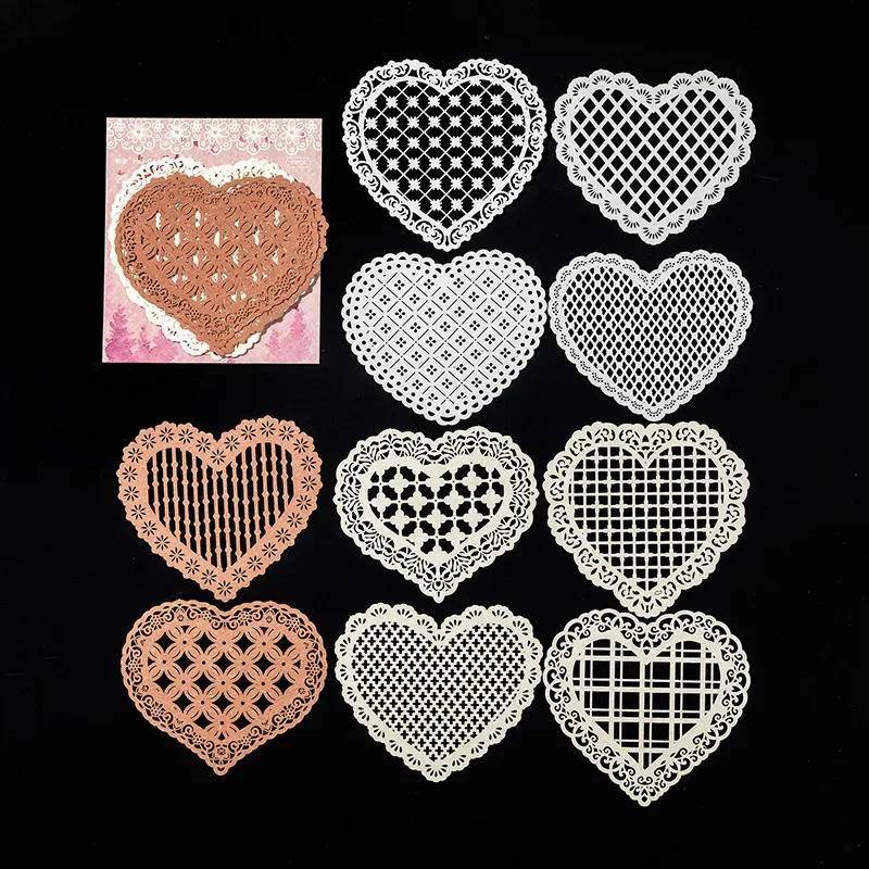 10 Stück/Set Ausgestanztes Handspitze Dekorpapier Scrapbooking Handbuch DIY Journal Material Collage Ästhetische Bastelbedarf A von Joom DACH