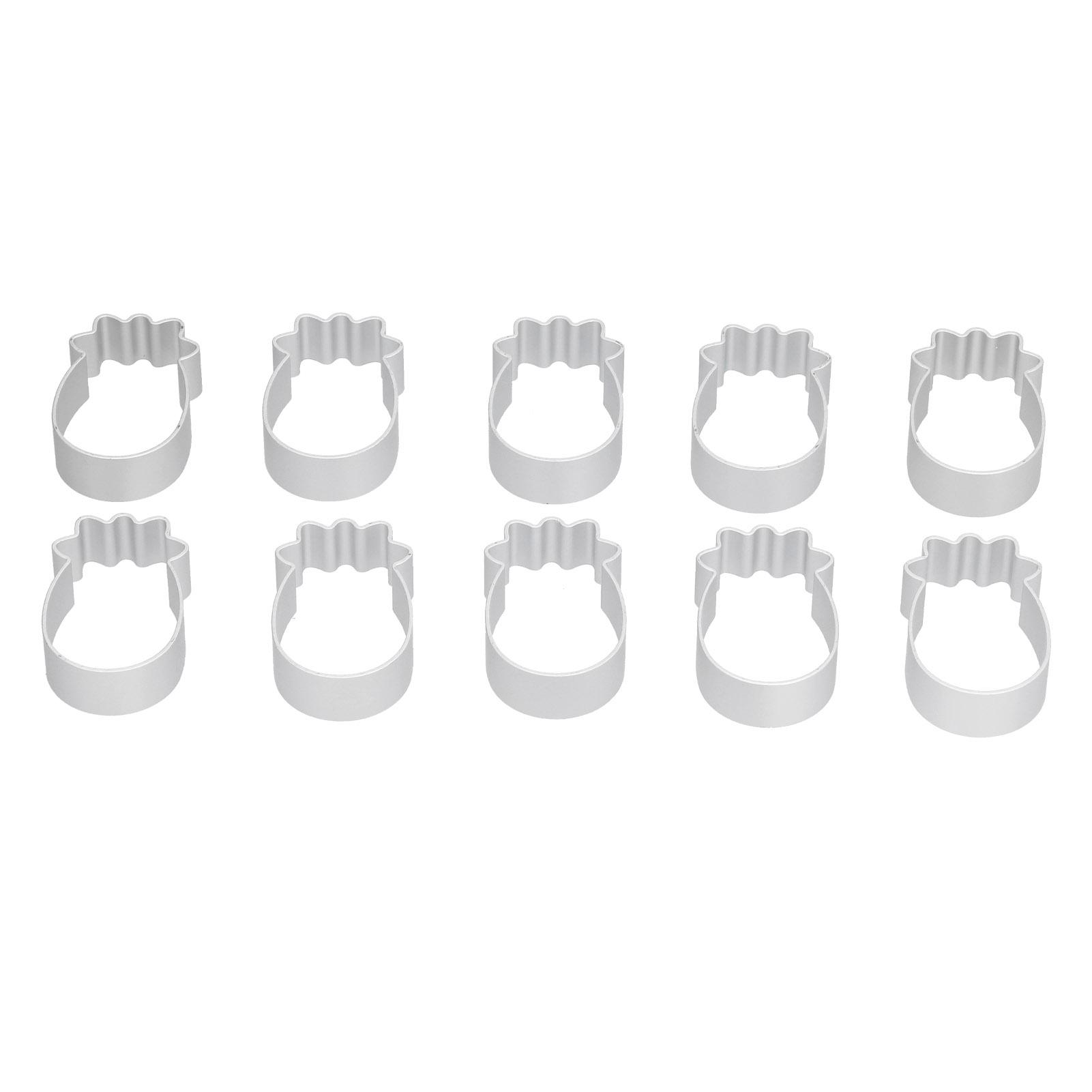 10 Stück/Set Edelstahl Mondkuchenform Set Kekse Ausstecher DIY Backform Set Ananas von Joom DACH