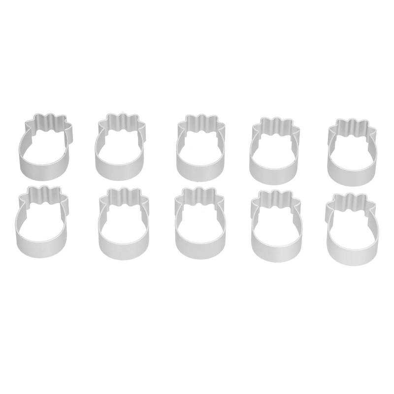 10 Stück/Set Edelstahl Mondkuchenform Set Kekse Ausstecher DIY Backform Set Ananas von Joom DACH