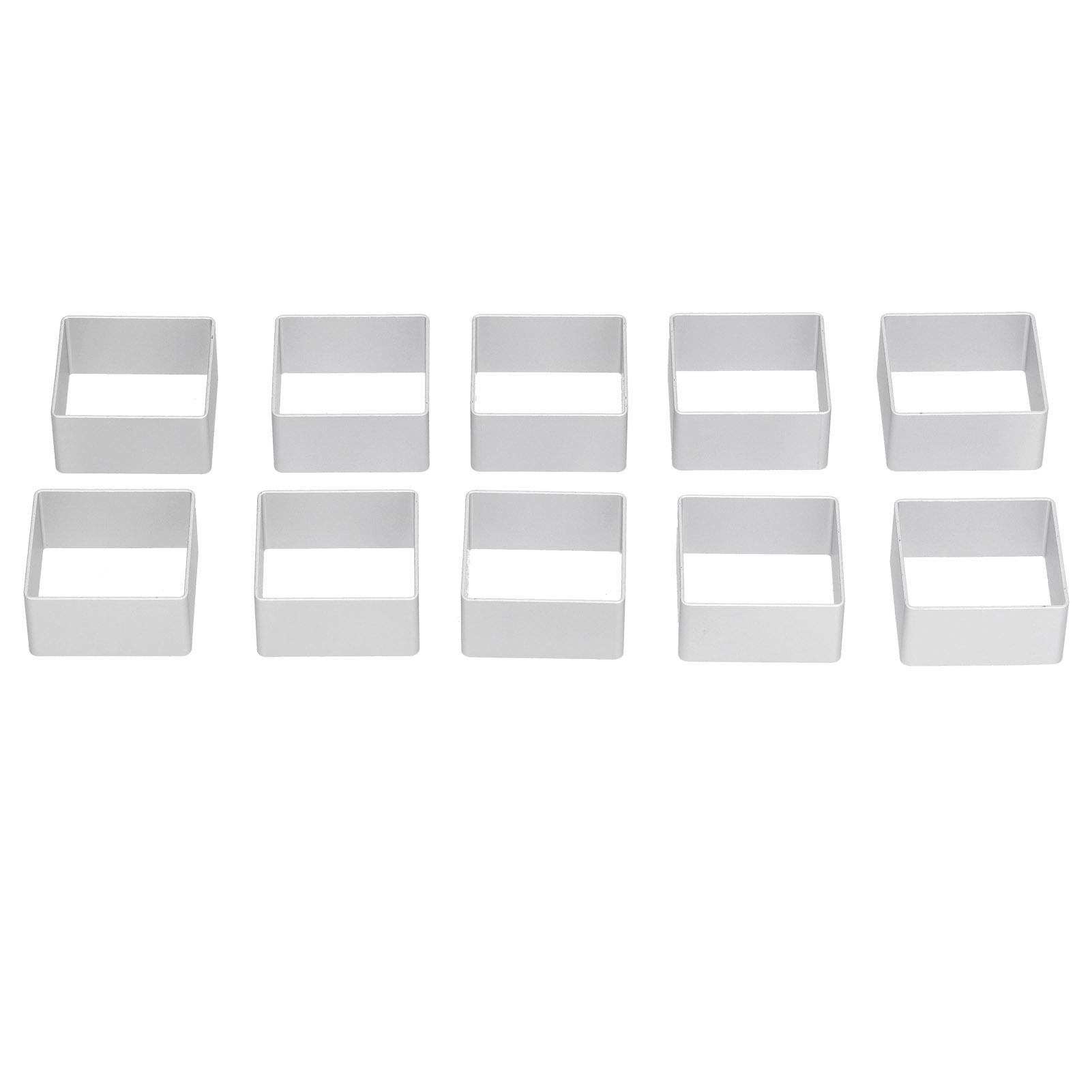 10 Stück/Set Edelstahl Mondkuchenform Set Kekse Ausstecher DIY Backform Set Quadratisch von Joom DACH