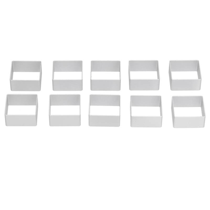 10 Stück/Set Edelstahl Mondkuchenform Set Kekse Ausstecher DIY Backform Set Quadratisch von Joom DACH