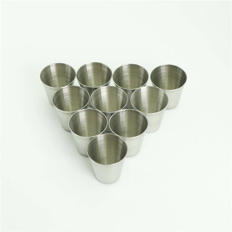 10 Stück 30 ml tragbare Edelstahl-Weintrink-Schnapsgläser Barware-Becher von Joom DACH