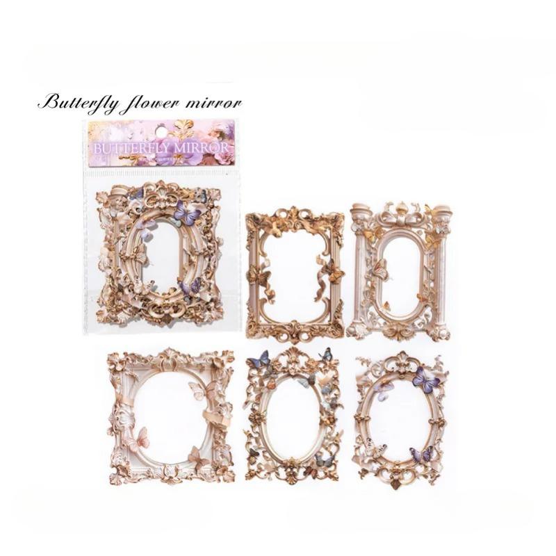 10 Stück 3D-Stil Hohlrahmen Kartenmaterial Papier Dekoratives Tagebuch Handgemachtes DIY Scrapbooking Zubehör Junk Journal Zubehör von Joom DACH