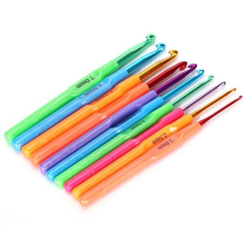 10 Stück Häkelnadeln Bunte Plastik Stricknadeln Sets Webwerkzeuge für DIY Socken Heats von Joom DACH