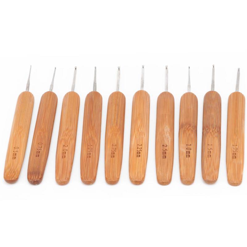 10 Stück Häkelnadeln Karbonisierte Bambusgriffe Eisennadeln zum Stricken für Strickkleidung 10 Stück Häkelnadeln Karbonisierte Bambusgriffe Eisennadeln zum Stricken für Strickkleidung von Joom DACH