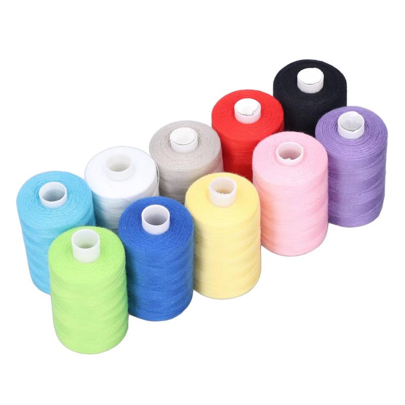 10 Stück Nähgarn Reichhaltige Helle Farben Hohe Festigkeit Hoch Strapazierfähig Premium Polyester Breit von Joom DACH