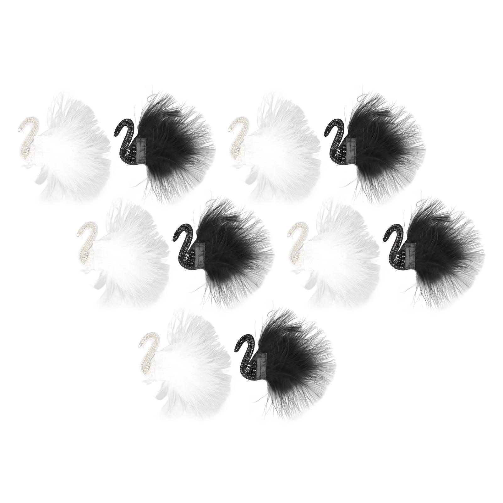 10 Stück Schwan Aufnäher Schwarz Weiß Feder Verziert Strasssteine DIY Aufbügeln Verwendung Handarbeit Gestickt von Joom DACH
