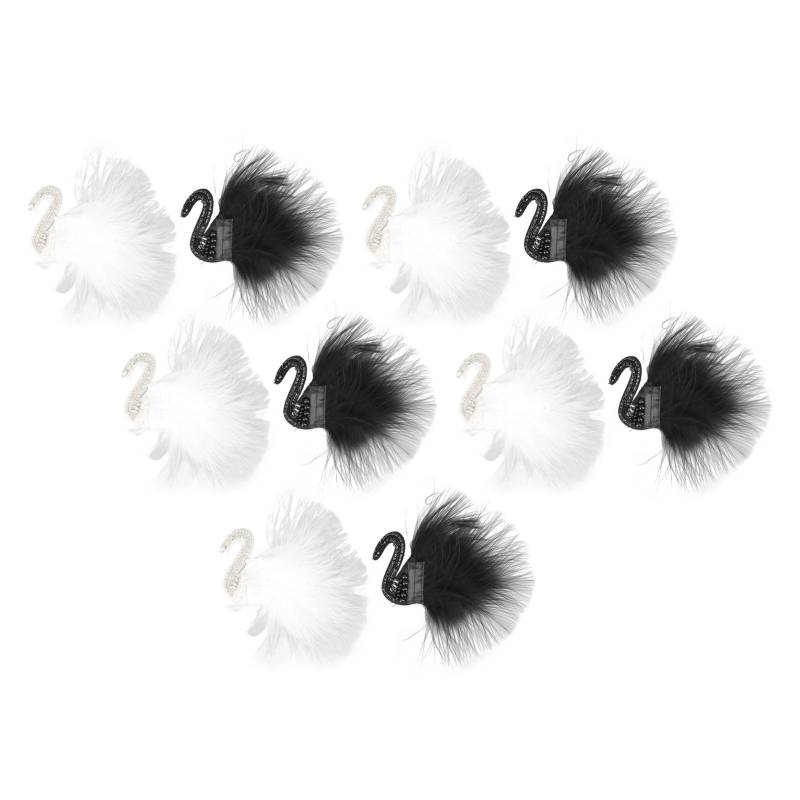 10 Stück Schwan Aufnäher Schwarz Weiß Feder Verziert Strasssteine DIY Aufbügeln Verwendung Handarbeit Gestickt von Joom DACH