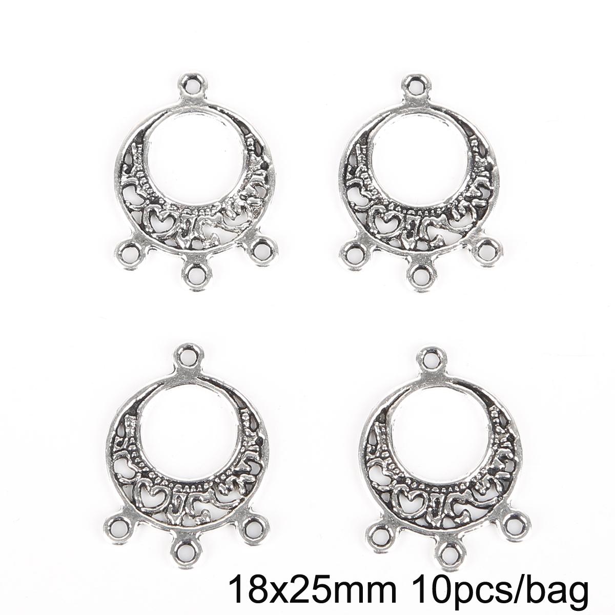 10 Stück antike Splitter fächerförmige Kronleuchter Charm Zubehör für Schmuckherstellung DIY handgemachte Handwerk 03 silber von Joom DACH