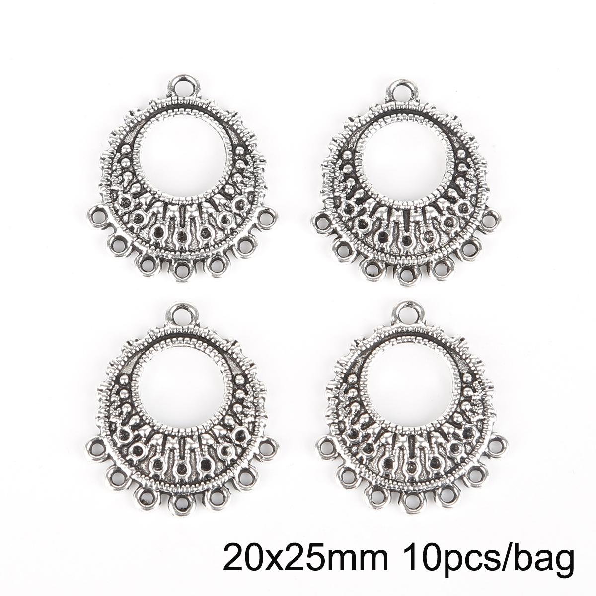 10 Stück antike Splitter fächerförmige Kronleuchter Charm Zubehör für Schmuckherstellung DIY handgemachte Handwerk 04 silber von Joom DACH