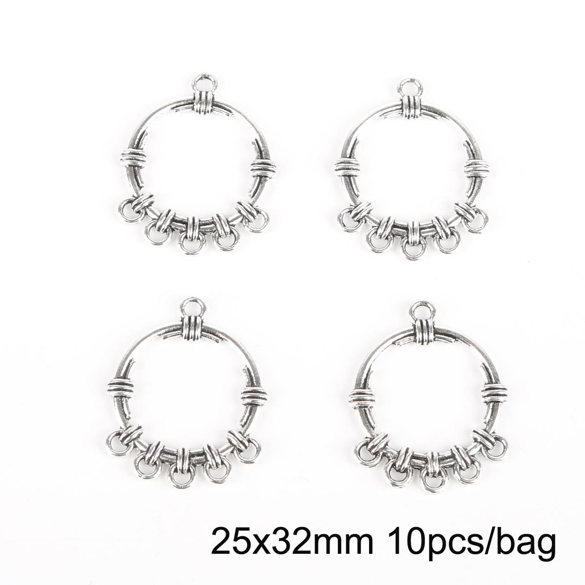 10 Stück antike Splitter fächerförmige Kronleuchter Charm Zubehör für Schmuckherstellung DIY handgemachte Handwerk 08 silber von Joom DACH