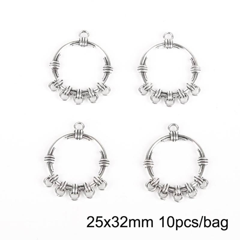 10 Stück antike Splitter fächerförmige Kronleuchter Charm Zubehör für Schmuckherstellung DIY handgemachte Handwerk 08 silber von Joom DACH