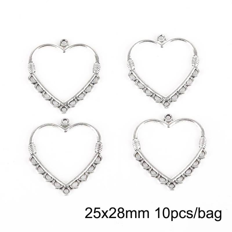 10 Stück antike Splitter fächerförmige Kronleuchter Charm Zubehör für Schmuckherstellung DIY handgemachte Handwerk 09 silber von Joom DACH