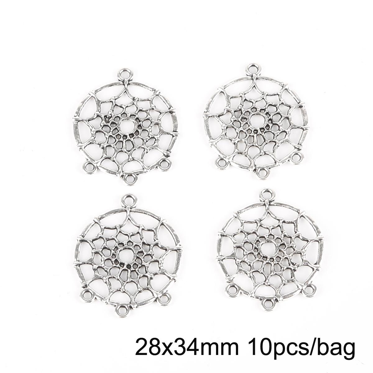 10 Stück antike Splitter fächerförmige Kronleuchter Charm Zubehör für Schmuckherstellung DIY handgemachte Handwerk 10 silber von Joom DACH