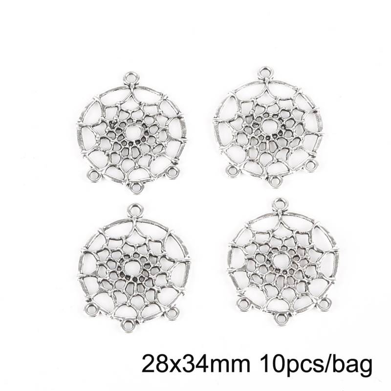 10 Stück antike Splitter fächerförmige Kronleuchter Charm Zubehör für Schmuckherstellung DIY handgemachte Handwerk 10 silber von Joom DACH