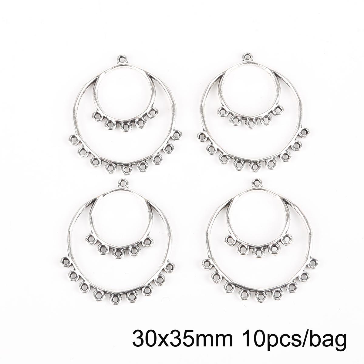 10 Stück antike Splitter fächerförmige Kronleuchter Charm Zubehör für Schmuckherstellung DIY handgemachte Handwerk 11 silber von Joom DACH