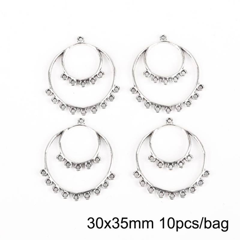 10 Stück antike Splitter fächerförmige Kronleuchter Charm Zubehör für Schmuckherstellung DIY handgemachte Handwerk 11 silber von Joom DACH