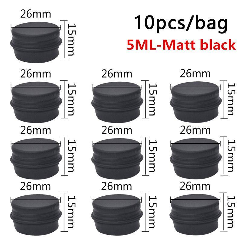 10 Stück kleine Blechdose, Mini-Metallbox, Aufbewahrung, leerer Topf, einfarbig, nachfüllbar, Flaschenbehälter, Schraubverschluss, kosmetische Aufbewahrungsgläser von Joom DACH