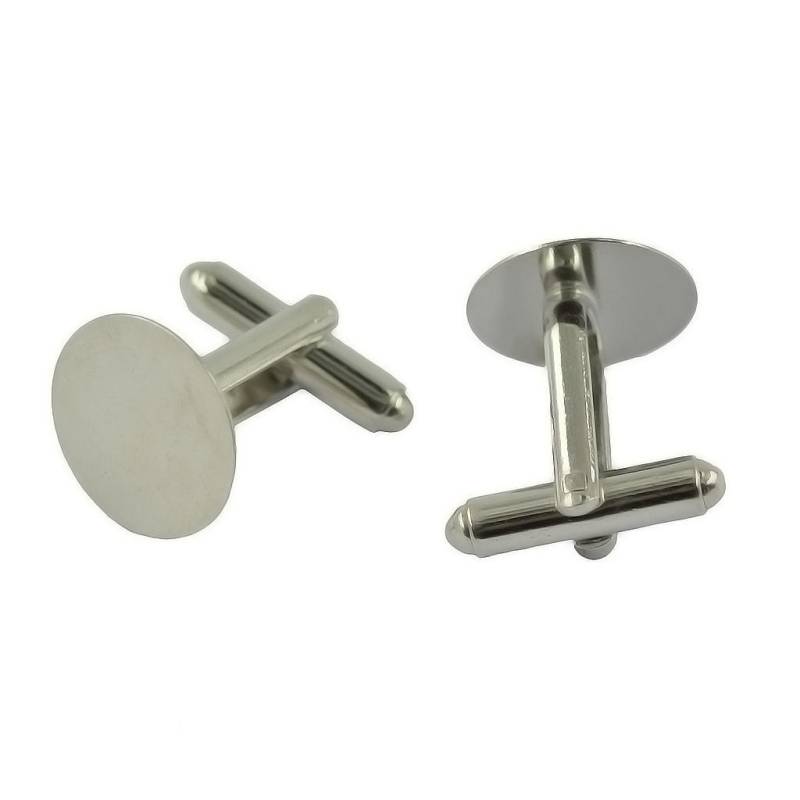 10 Stück leere Fassung Basis Pad Manschettenknöpfe DIY Hochzeit formelle Manschettenknöpfe Silber Kupfer von Joom DACH