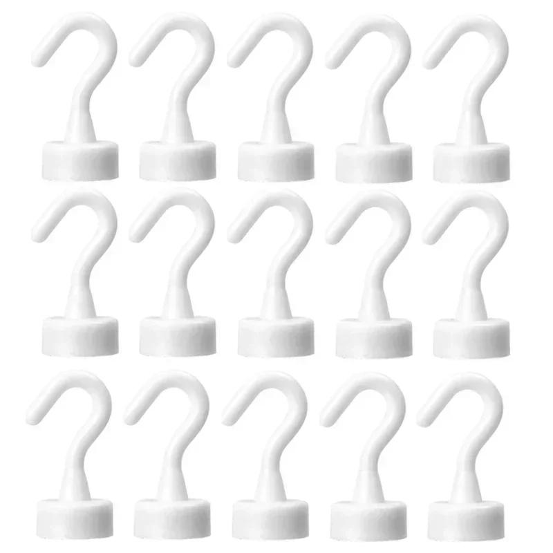 10 Stück starke Magnethaken, stanzfreier Wandmagnethaken für Schlüssel, Kleiderbügel, Küchen-/Kühlschrank-/Badezimmer-/Büro-Organizer 10pcs weiß von Joom DACH
