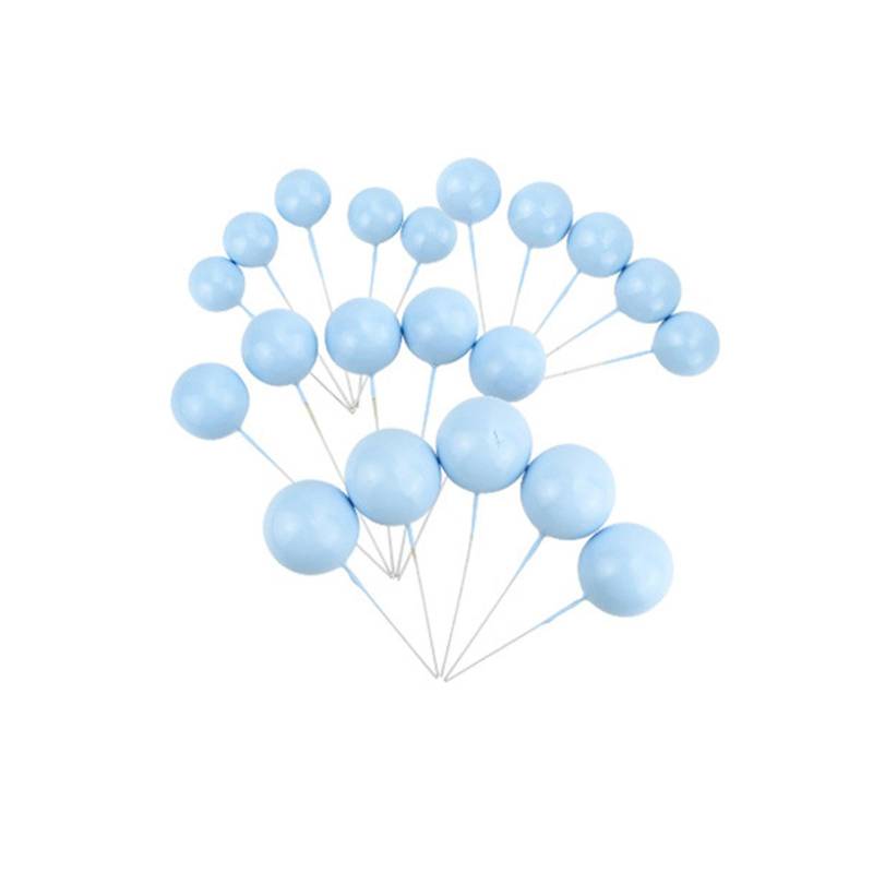 10 Stücke 2-3cm Ball Kuchen Topper Gold Blau DIY Kuchen Dekorationen Hochzeit Kinder Geburtstag Partei Liefert Baby Dusche Cupcake Flagge XL blau von Joom DACH