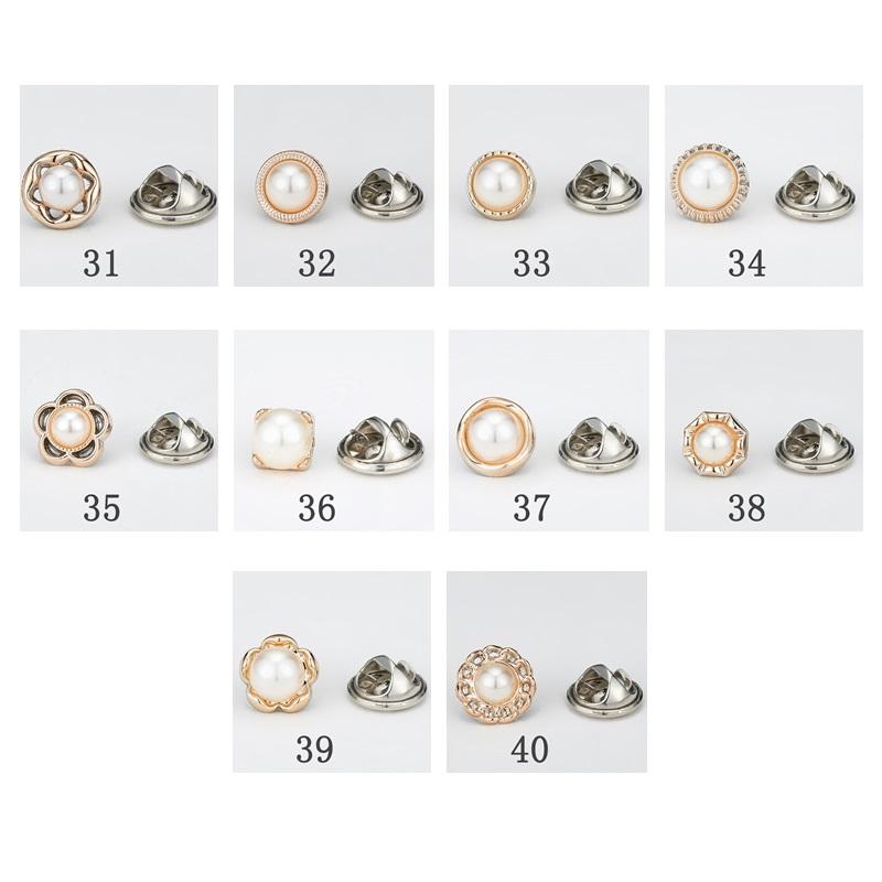 10 Stücke Freies Nähen Perle Strass Knopf Brosche Verhindern Unbeabsichtigte Exposition Tasten Broschen Pins Abzeichen Manschettenknöpfe Hemd Knopf von Joom DACH