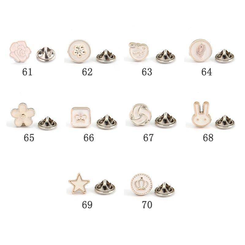 10 Stücke Freies Nähen Perle Strass Knopf Brosche Verhindern Unbeabsichtigte Exposition Tasten Broschen Pins Abzeichen Manschettenknöpfe Hemd Knopf von Joom DACH