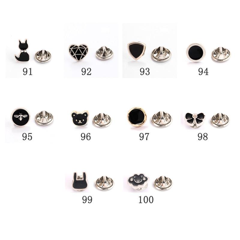 10 Stücke Freies Nähen Perle Strass Knopf Brosche Verhindern Unbeabsichtigte Exposition Tasten Broschen Pins Abzeichen Manschettenknöpfe Hemd Knopf von Joom DACH