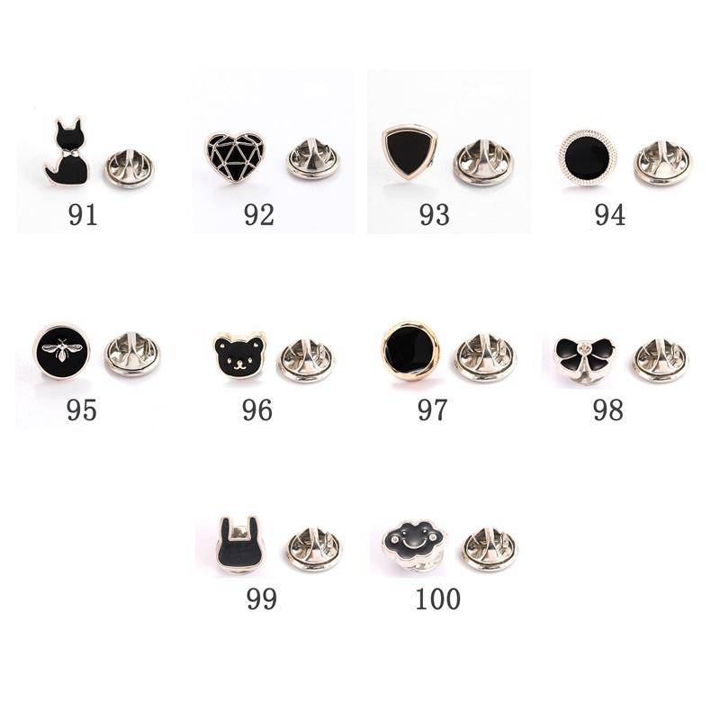 10 Stücke Freies Nähen Perle Strass Knopf Brosche Verhindern Unbeabsichtigte Exposition Tasten Broschen Pins Abzeichen Manschettenknöpfe Hemd Knopf von Joom DACH
