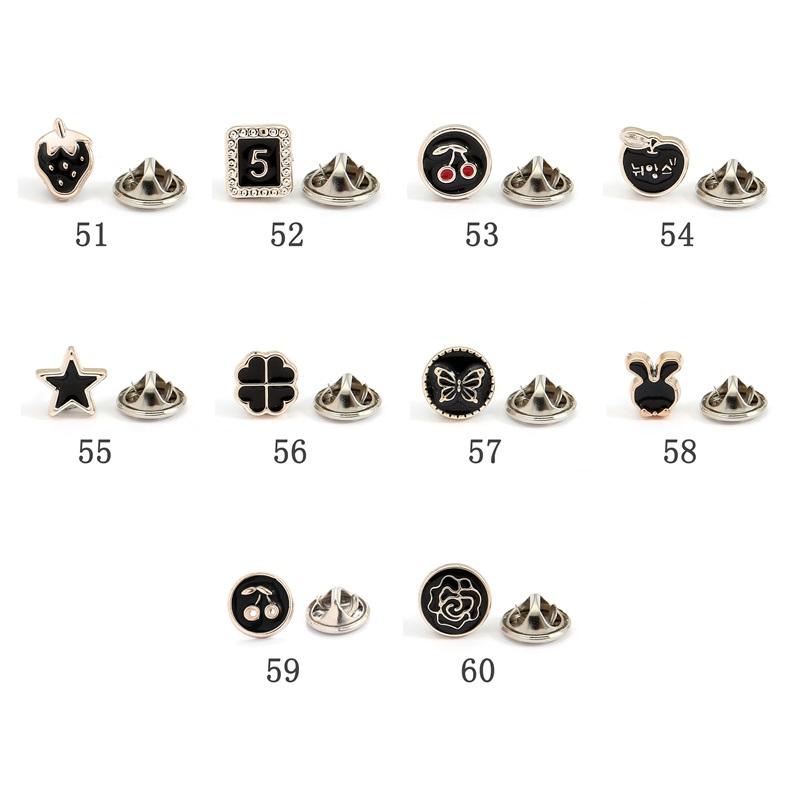 10 Stücke Freies Nähen Perle Strass Knopf Brosche Verhindern Unbeabsichtigte Exposition Tasten Broschen Pins Abzeichen Manschettenknöpfe Hemd Knopf von Joom DACH