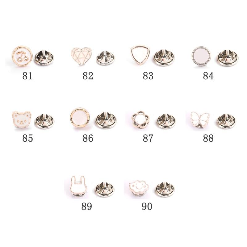 10 Stücke Freies Nähen Perle Strass Knopf Brosche Verhindern Unbeabsichtigte Exposition Tasten Broschen Pins Abzeichen Manschettenknöpfe Hemd Knopf von Joom DACH