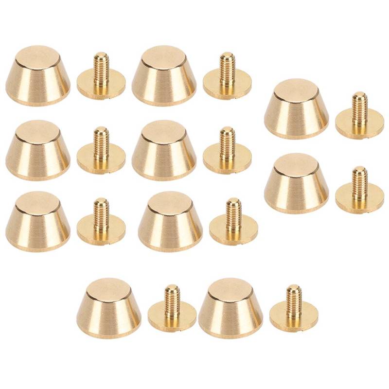 10 Stücke Füße Nailhead Geldbörse Handtasche Gepäck Flache Stud Niet 12mm Messing Material Leder Handwerk von Joom DACH
