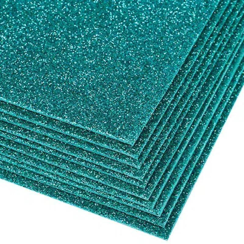 10 Stücke Handwerk DIY Handgemachtes Material A4 Blatt EVA Schaum Papier Glitzer Schwamm Kinder dunkelgrüne von Joom DACH