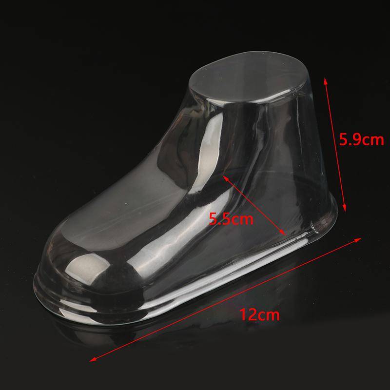 10 Stücke Klar Pvc Kind Booties Schaufenster Unterstützung Rahmen Füße Kunststoff Schuh Form Baby Schuh Bahre Socken Display-ständer 12CM von Joom DACH