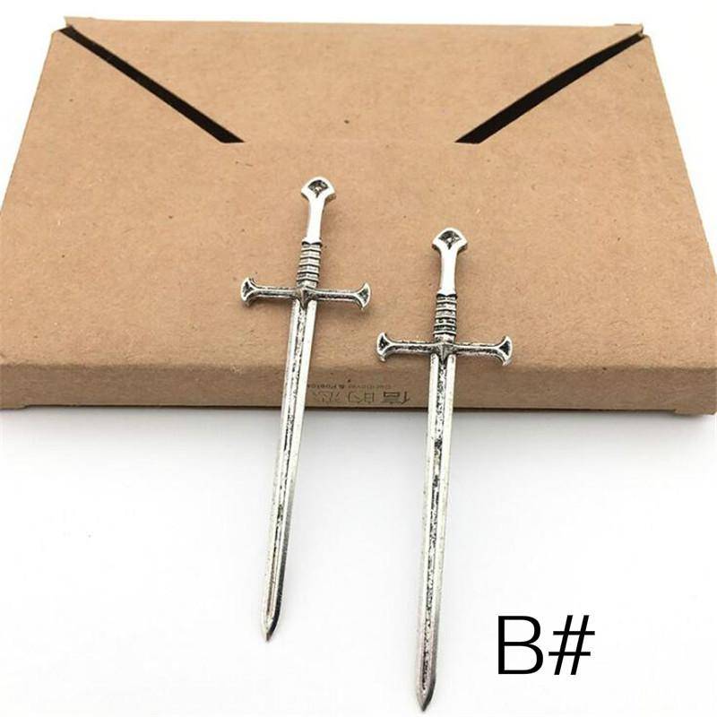 10 Teile/beutel Vintage Metall Messer Schwert Fechten Charms DIY Mode Zubehör Anhänger Charms für Schmuck Machen Ohrringe Armband B von Joom DACH