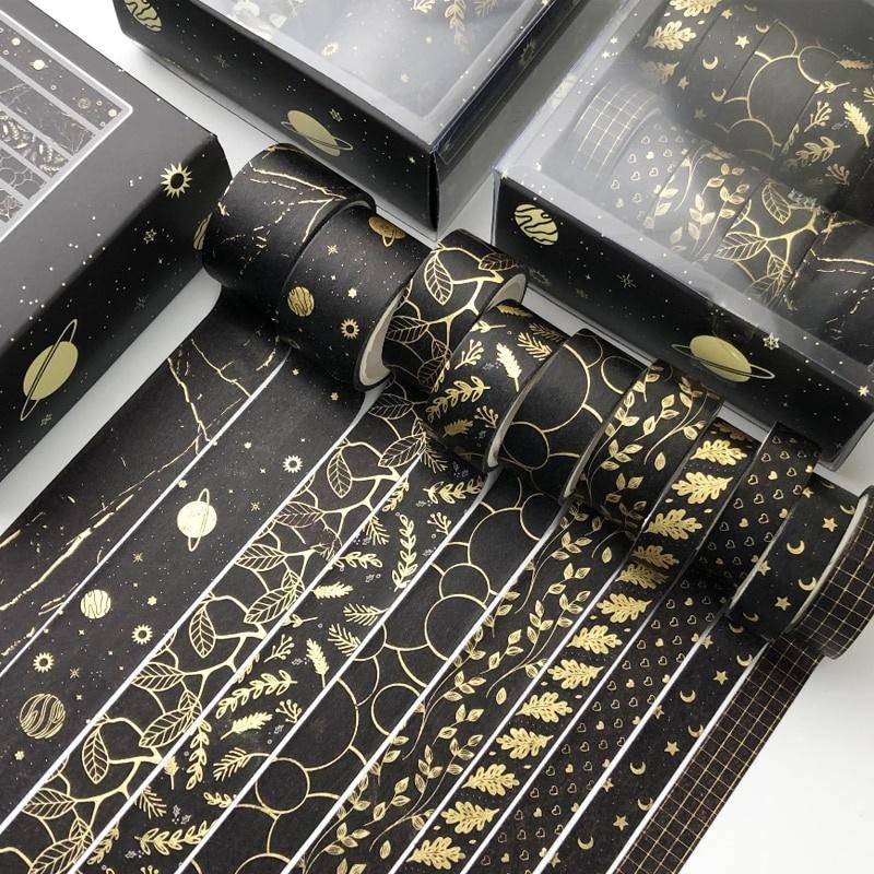10 Teile/satz Gold Prägung Washi Tape Box-Verpackt Masking Tape Niedliche Dekorative Klebeband Scrapbooking Tagebuch Aufkleber Schreibwaren von Joom DACH