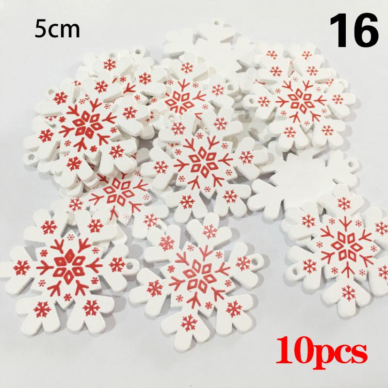 10 Teile/satz Natürliche Holz Weihnachten Ornamente Hängen Anhänger Kinder Spielzeug Schnee Elch von Joom DACH