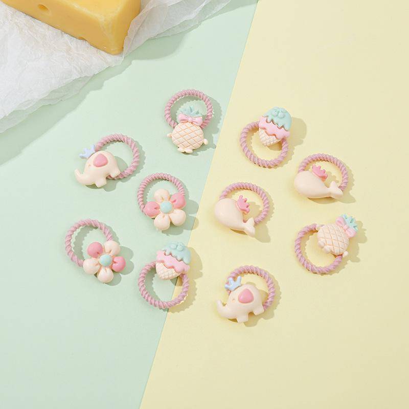 10 Teile/satz Nette Cartoon Tiere Haarbänder Mädchen Elastische Gummiband Kopfbedeckung Haar Zubehör von Joom DACH