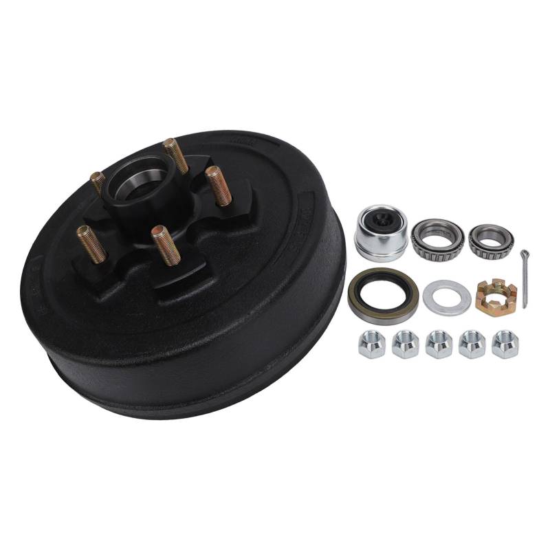 10 Zoll Anhängerbremsnabentrommel 5 Bolzen Schwerlast 5 auf 4,5 Zoll Bremsnabenbaugruppe für 3500 lbs von Joom DACH