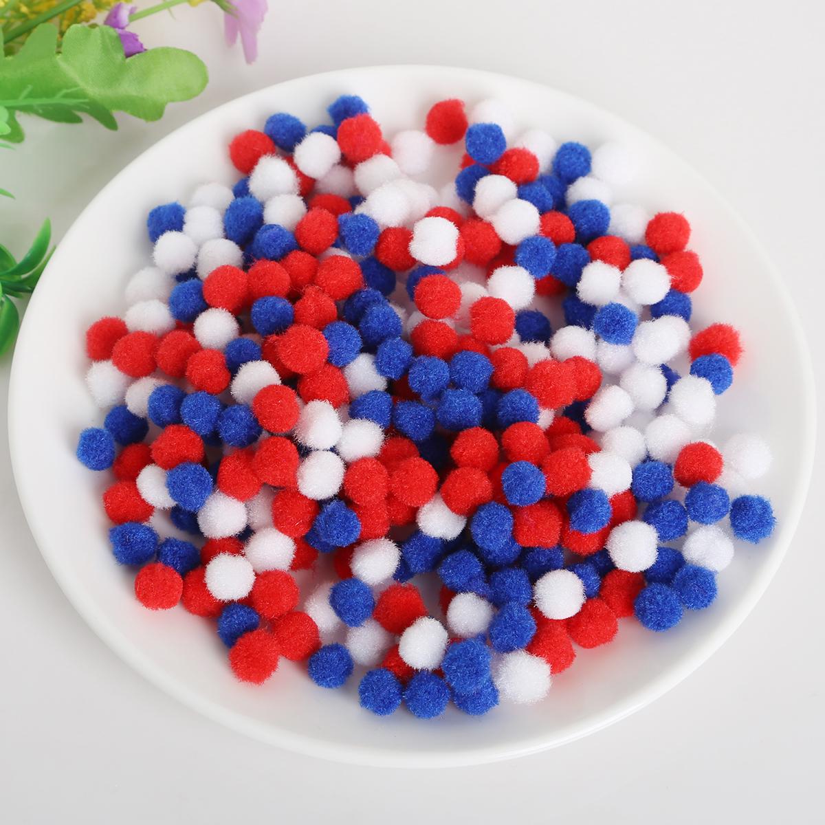 10 mm bunter Pom-Pom-Ball aus Plüsch, gemischte Farben, kreative Kinder, handgefertigtes Material, Glitzer-Schaumball, DIY-Bastelbedarf Diameter 10mm von Joom DACH