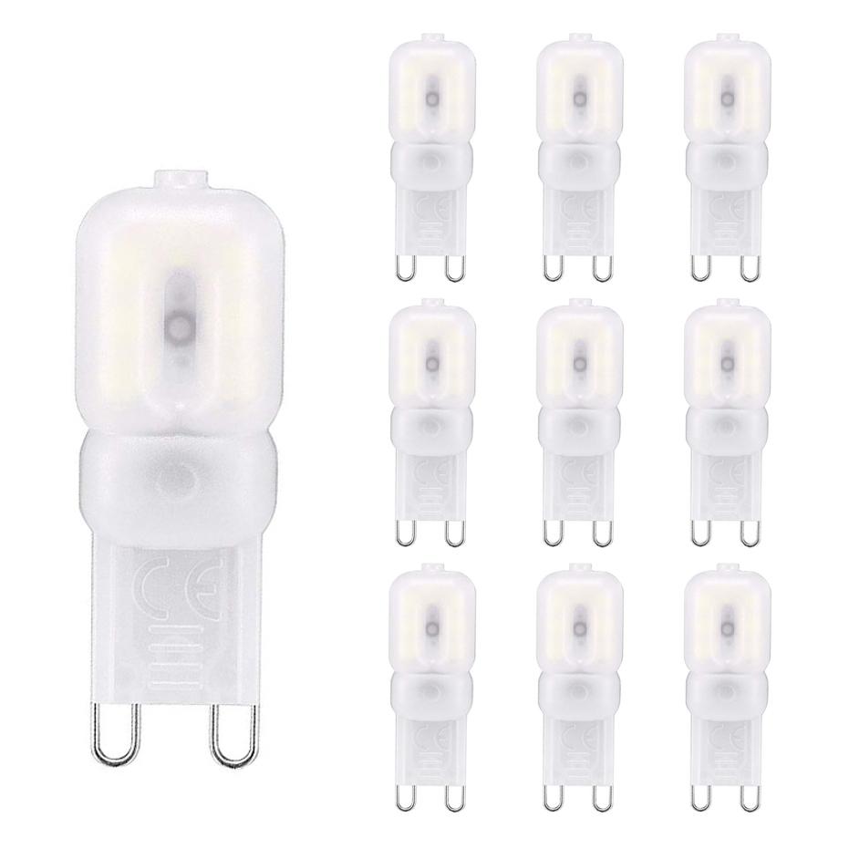 10 stücke G9 Led-lampe 220V 3W 5W SMD2835 Weiß Warm Bombillas Für Home Glühbirnen Kristall kronleuchter Ersetzen 30W Halogenlampe 3W Milky COLD WHITE von Joom DACH