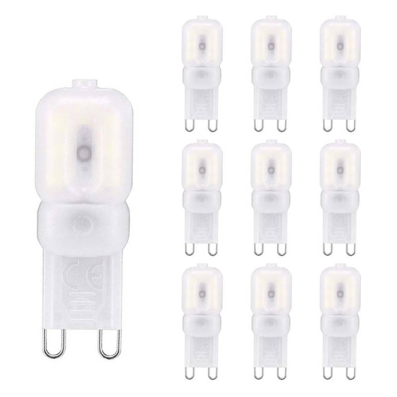 10 stücke G9 Led-lampe 220V 3W 5W SMD2835 Weiß Warm Bombillas Für Home Glühbirnen Kristall kronleuchter Ersetzen 30W Halogenlampe 3W Milky COLD WHITE von Joom DACH