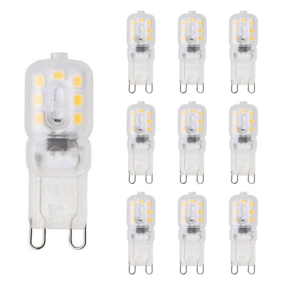 10 stücke G9 Led-lampe 220V 3W 5W SMD2835 Weiß Warm Bombillas Für Home Glühbirnen Kristall kronleuchter Ersetzen 30W Halogenlampe 3W Transparent COLD WHITE von Joom DACH