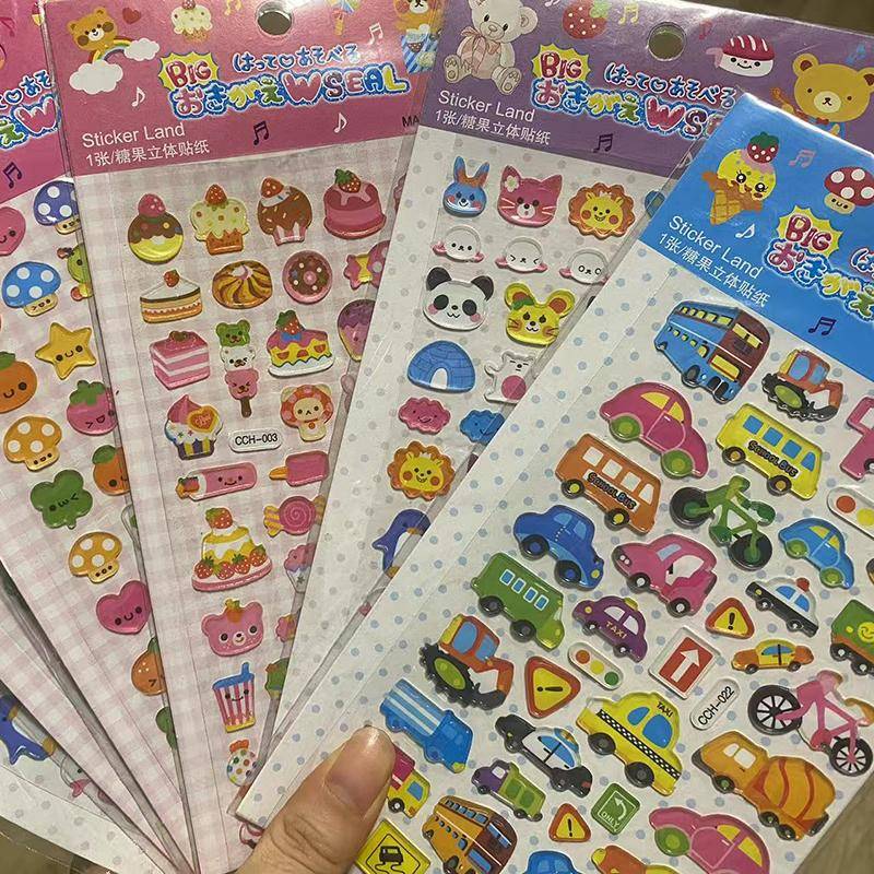 10 stücke Neue Nette 3D Tiere Obst Blase PVC Buch Tagebuch Aufkleber Scrapbooking Mobile Schreibwaren Aufkleber von Joom DACH