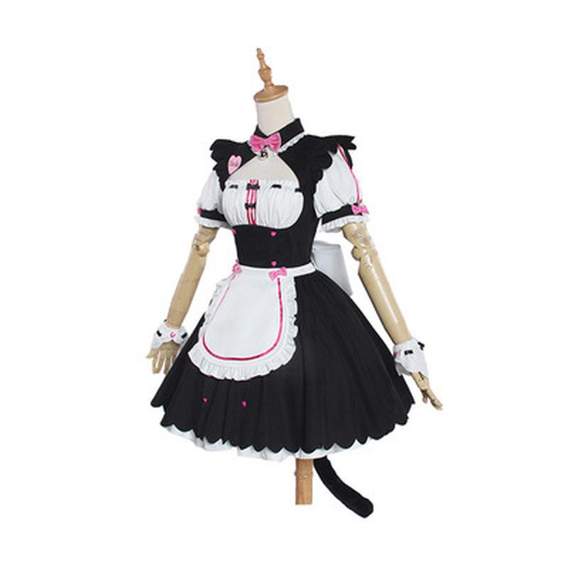 10 stücke Sets Party Chocola NEKOPARA Cosplay Chocolahalloween Vanille Maid Kleid Kostüm Katze Neko Mädchen NEKOPARA Cosplay Frauen Kostüm Spiel M rosa von Joom DACH