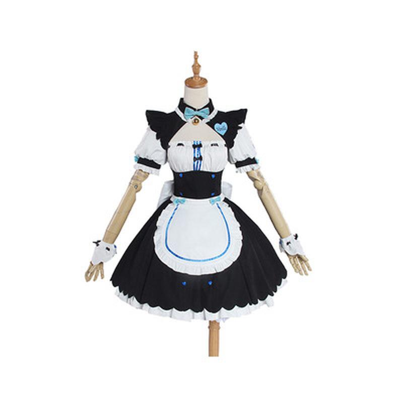 10 stücke Sets Party Chocola NEKOPARA Cosplay Chocolahalloween Vanille Maid Kleid Kostüm Katze Neko Mädchen NEKOPARA Cosplay Frauen Kostüm Spiel XXXL blau von Joom DACH